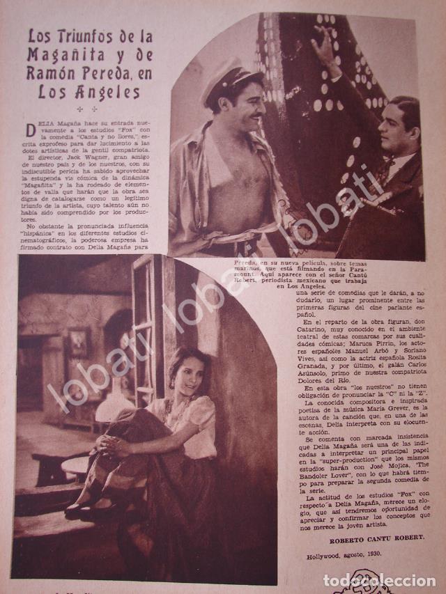 Sammeln von Plakaten: CARTEL ANTIGUO ORIGINAL DE DELIA MAGA&Ntilde;A Y RAMON PEREDA EN HOLLYWOOD 1930 /FEP