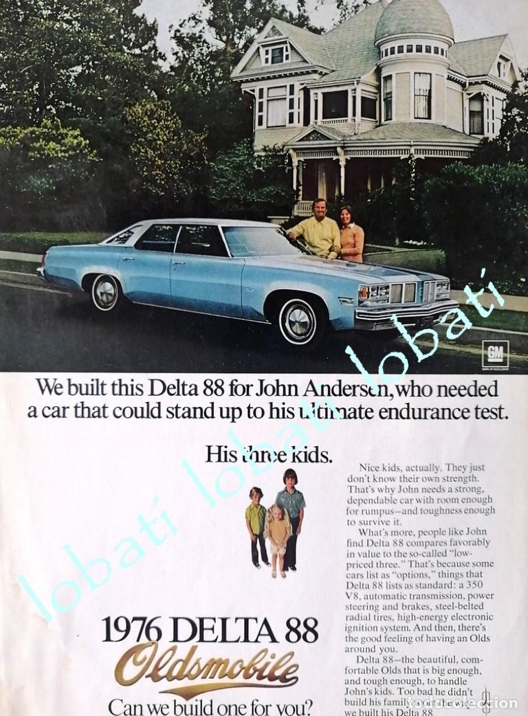 Collectionnisme d'affiches: CARTEL ANTIGUO ORIGINAL DE AUTOS OLDSMOBILE DELTA 88 1976 /634