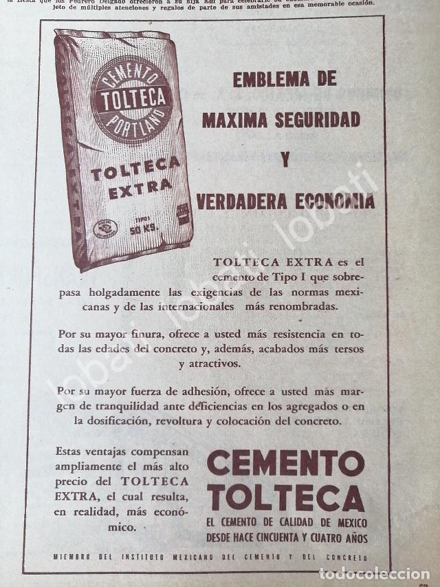 Collectionnisme d'affiches: CARTEL ANTIGUO ORIGINAL DE CEMENTO TOLTECA 1970 /552