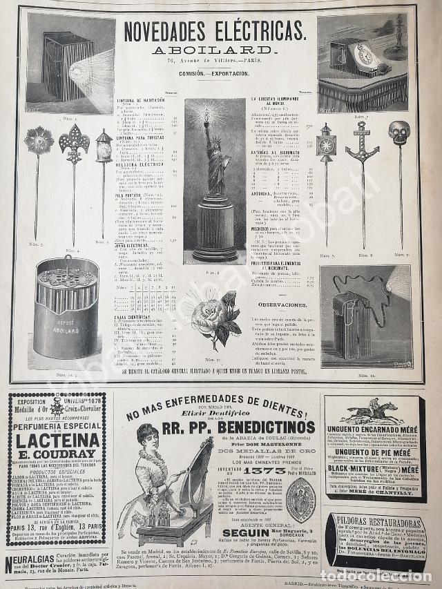 Collectionnisme d'affiches: CARTEL ANTIGUO ORIGINAL DE NOVEDADES DE LA TIENDA ABOILARD 1895 /584 MUY RARO