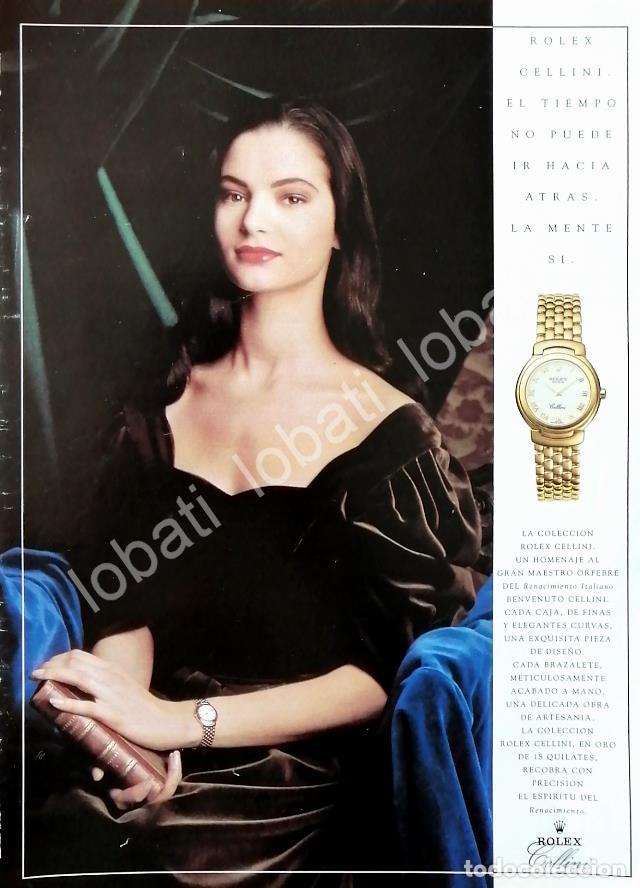 Collectionnisme d'affiches: CARTEL ANTIGUO ORIGINAL DE RELOJES ROLEX CELLINI 1980s / 70