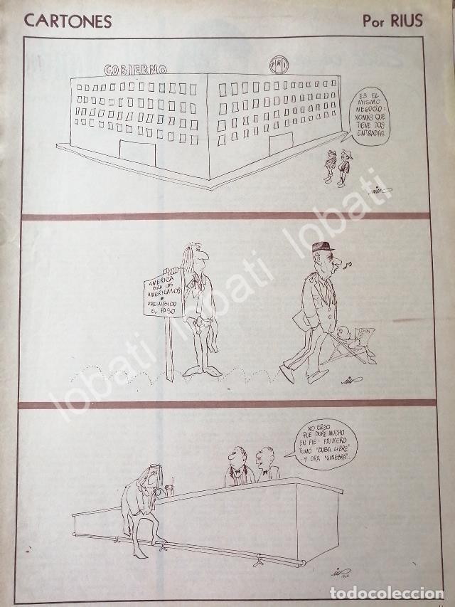 Collectionnisme d'affiches: CARTEL ANTIGUO ORIGINAL DE CARICATURA RETRO DE RIUS. 1964 SATIRA AL PRI.