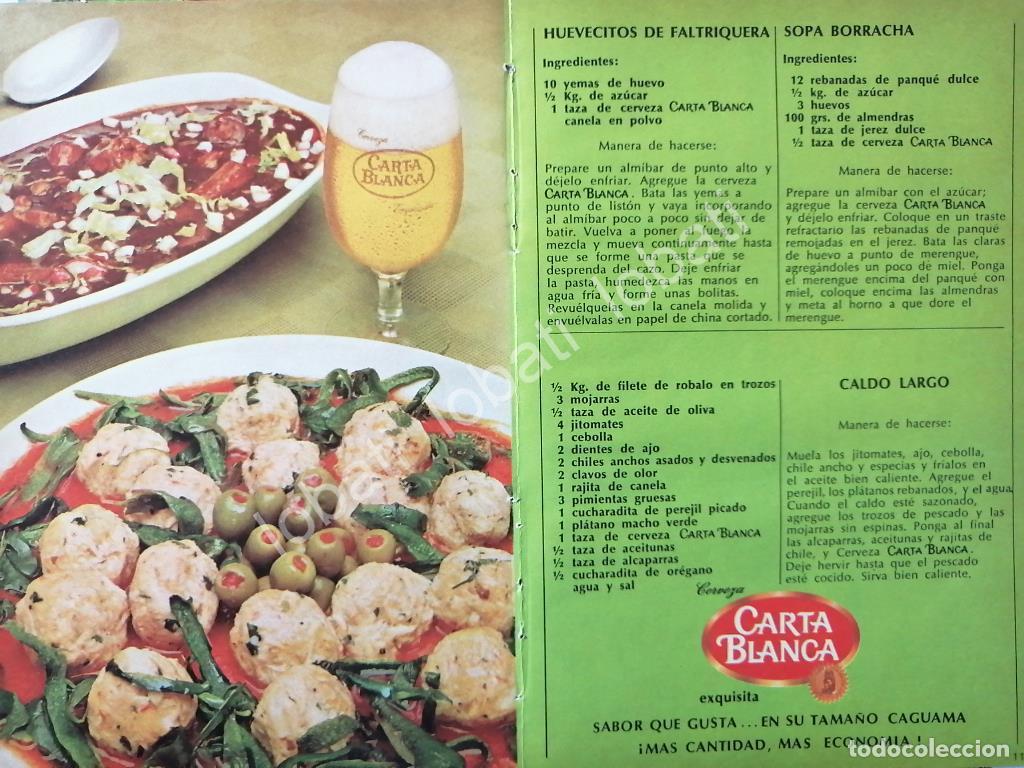 Collectionnisme d'affiches: CARTEL ANTIGUO ORIGINAL DE AFICHE PROMOCIONAL CERVEZA CARTA BLANCA 1970s /180