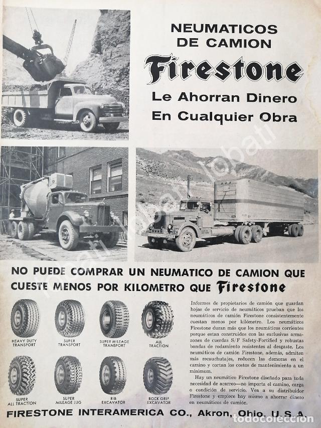 Collectionnisme d'affiches: CARTEL ANTIGUO ORIGINAL DE LLANTAS FIRESTONE 1950s /N68