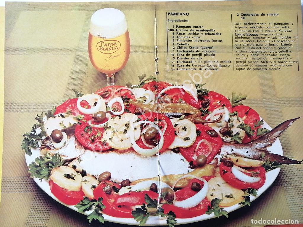 Poster collecting: CARTEL ANTIGUO ORIGINAL DE AFICHE PROMOCIONAL CERVEZA CARTA BLANCA 1970s /184