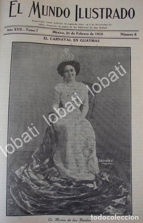 Poster collecting: PORTADA ANTIGUA ORIGINAL 1910 ADELA MANZO TAPIA, REINA DEL CARNAVAL DE GUAYMAS
