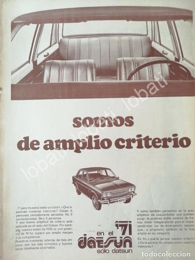 Poster collecting: CARTEL ANTIGUO ORIGINAL DE AUTOS NISSAN DATSUN 1500 1971 / 738