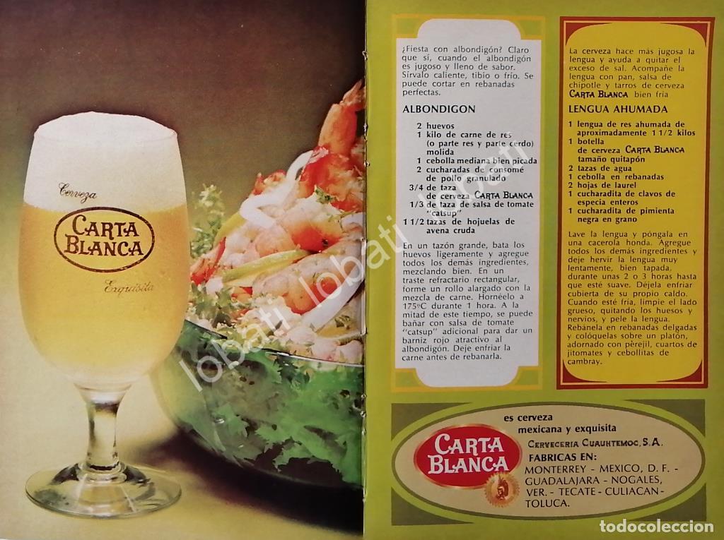 Poster collecting: CARTEL ANTIGUO ORIGINAL DE AFICHE PROMOCIONAL CARTA BLANCA 1970s /202