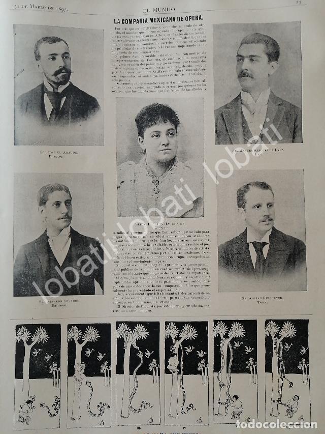 Poster collecting: CARTEL ANTIGUO ORIGINAL DE CANTANTES DE LA COMPA&Ntilde;IA MEXICANA DE OPERA 1895 /FEP