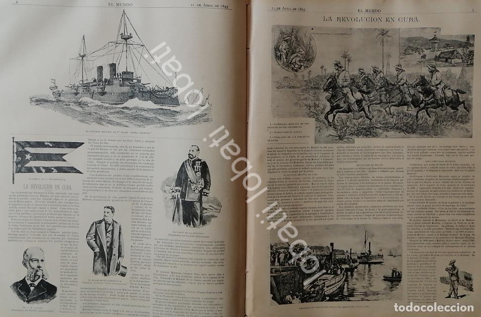 Poster collecting: CARTEL ANTIGUO ORIGINAL DE GUERRA DE INDEPENDENCIA CUBANA EN TIEMPO REAL 1895 / MLT