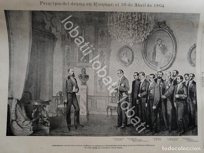 Poster collecting: CARTEL ANTIGUO ORIGINAL DE ACONTECIMIENTOS SOBRE MAXIMILIANO DE HABSBURGO 1895