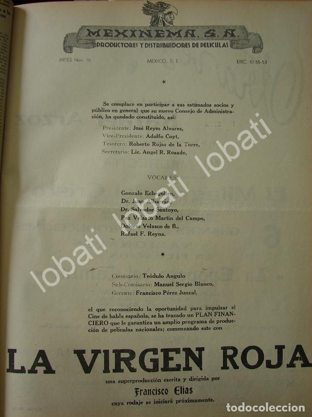 Collectionnisme d'affiches: CARTEL ANTIGUO ORIGINAL DE FILMS MEXINEMA S.A ANUNCIA PELICULA. LA VIRGEN ROJA 1941 RARO