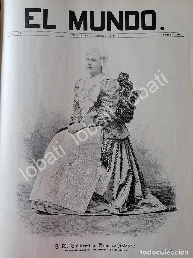 Collectionnisme d'affiches: PORTADA ANTIGUA ORIGINAL 1898 CORONACION DE GUILLERMINA REINA DE HOLANDA