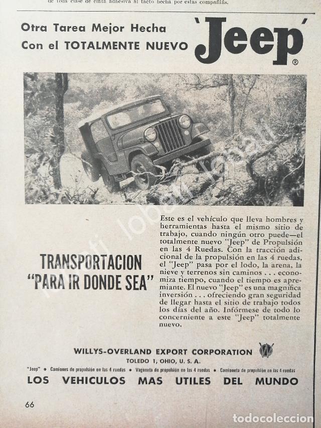 Collectionnisme d'affiches: CARTEL ANTIGUO ORIGINAL DE MINI CARTEL AUTOS JEEP 1959 / 703