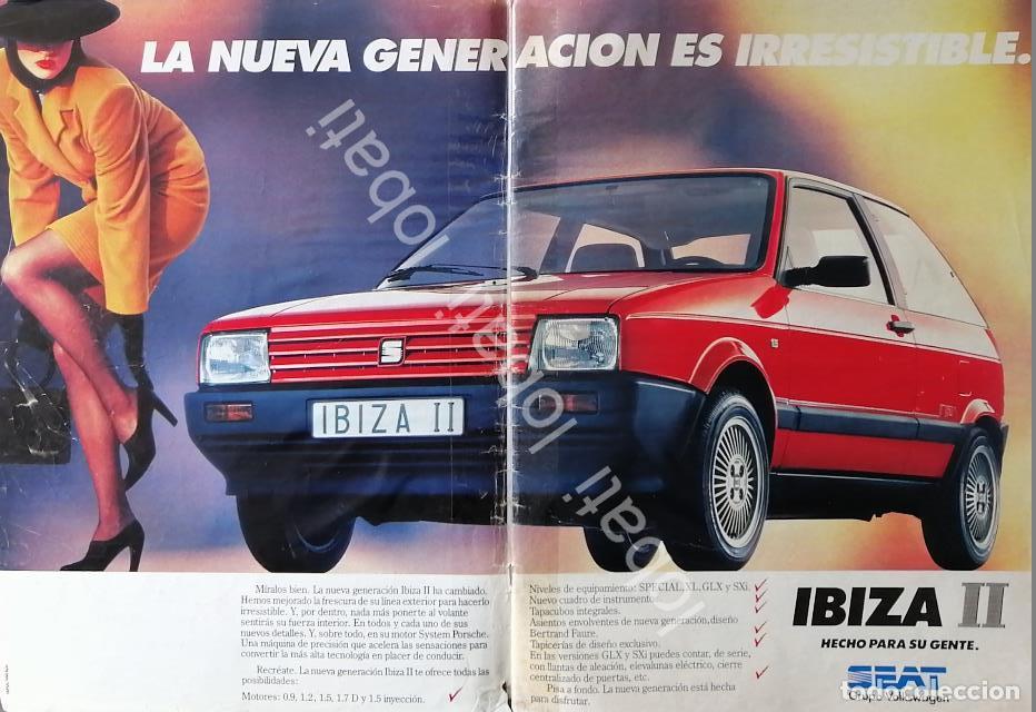 Collectionnisme d'affiches: CARTEL ANTIGUO ORIGINAL DE AUTOS SEAT IBIZA II 1989/ 843