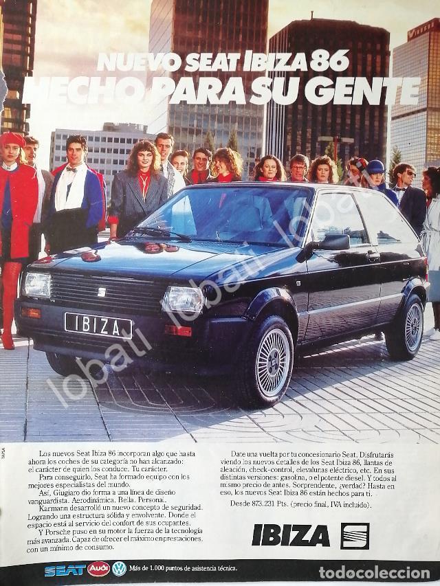 Collectionnisme d'affiches: CARTEL ANTIGUO ORIGINAL DE AUTOS SEAT IBIZA 1986/ 842