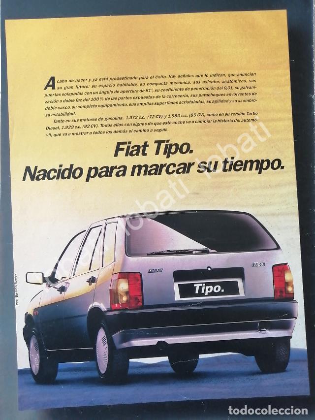 Poster collecting: CARTEL ANTIGUO ORIGINAL DE AUTOS FIAT TIPO 1989 /893