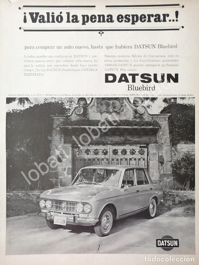 Poster collecting: CARTEL ANTIGUO ORIGINAL DE AUTOS NISSAN DATSUN BLUEBIRD 1960 EL PRIMERO MEXICANO / 800