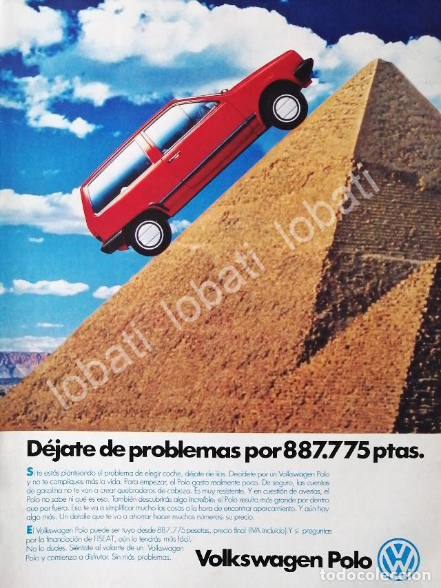 Poster collecting: CARTEL ANTIGUO ORIGINAL DE AUTOS VOLKSWAGEN POLO 1986 /910 VW