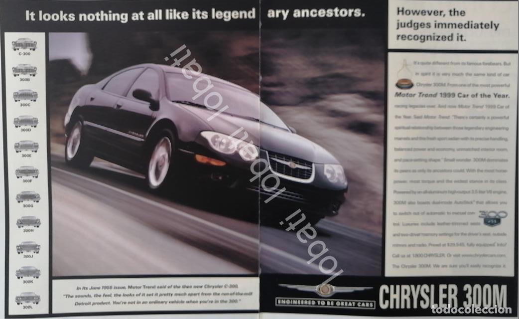 Poster collecting: CARTEL ANTIGUO ORIGINAL DE AUTOS CHRYSLER 300M 1999 /947