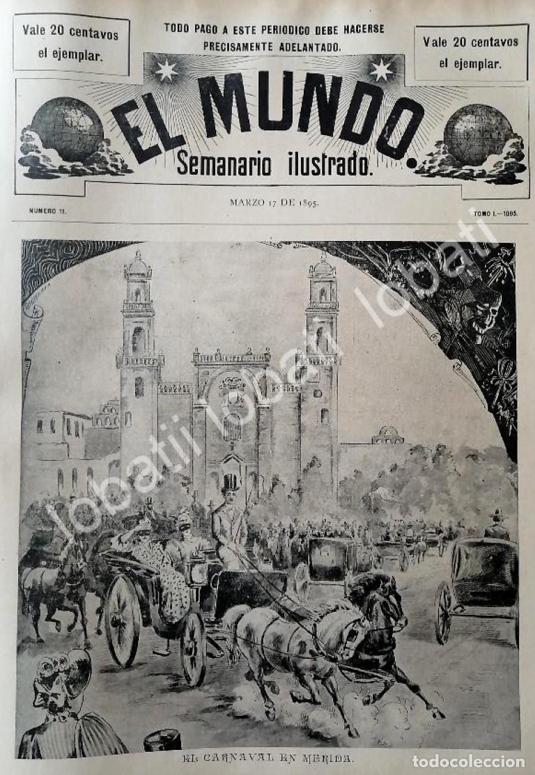 Poster collecting: PORTADA ANTIGUA ORIGINAL 1895 EL CARNAVAL DE MERICA YUCATAN