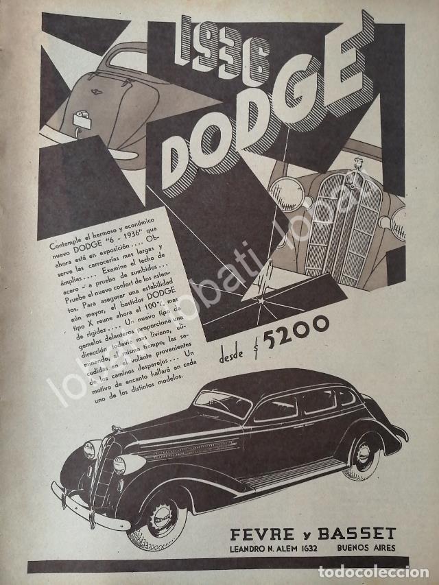 Poster collecting: CARTEL ANTIGUO ORIGINAL DE AUTOS DODGE 6V 1936 /954 MUY RARO