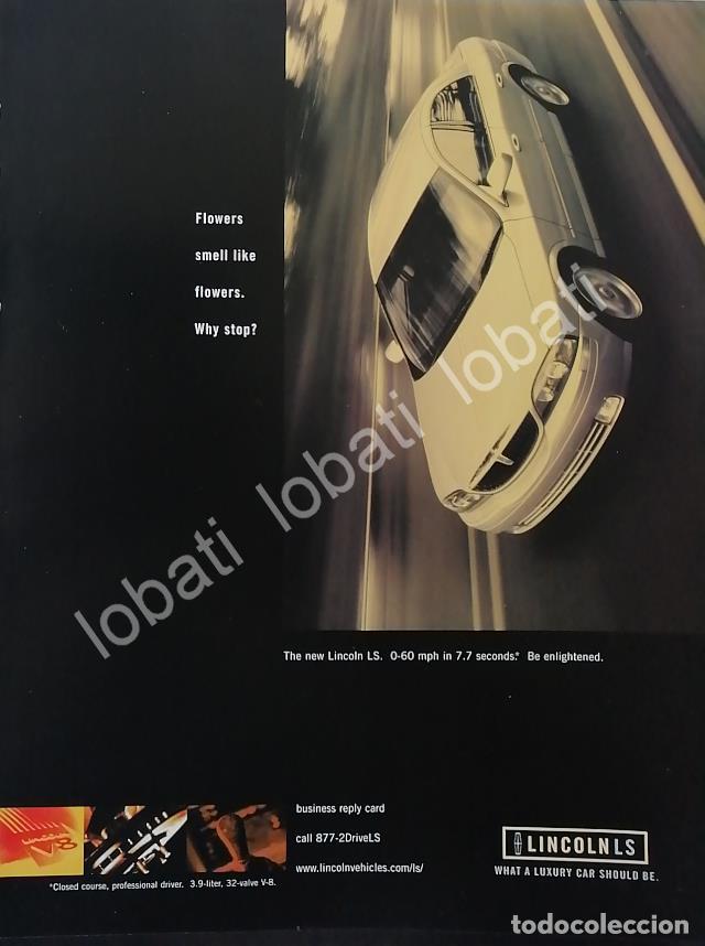 Poster collecting: CARTEL ANTIGUO ORIGINAL DE AUTOS LINCOLN LS 1999 /967