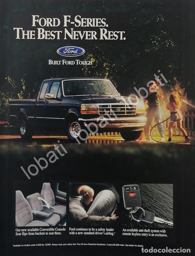 Poster collecting: CARTEL ANTIGUO ORIGINAL DE AUTOS CAMIONETA PICKUP FORD SERIE F 1994 /1004