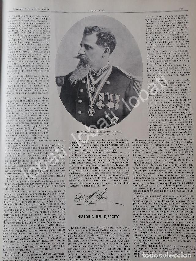 Colecionismo de cartazes: CARTEL ANTIGUO ORIGINAL DE NOTA DEL GENERAL. BERNARDO REYES 1899 /MLT / PLT