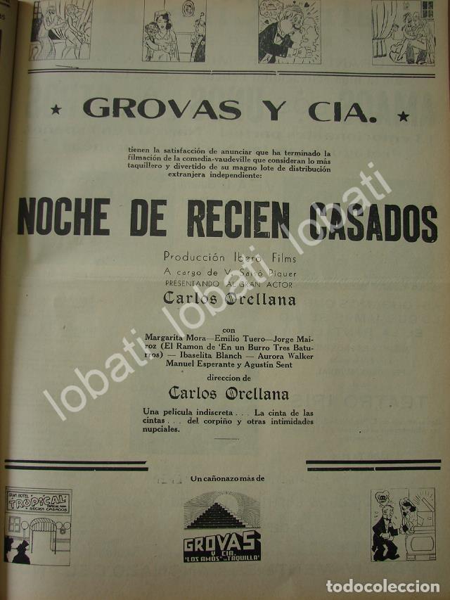 Colecionismo de cartazes: CARTEL ANTIGUO ORIGINAL DE TERMINAN FILMACION DE LA PELICULA NOCHE DE RECIEN CASADOS 1941 /N90
