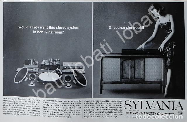 Colecionismo de cartazes: CARTEL ANTIGUO ORIGINAL DE CONSOLA DE AUDIO SILVANIA 1963 MUY RARO /300