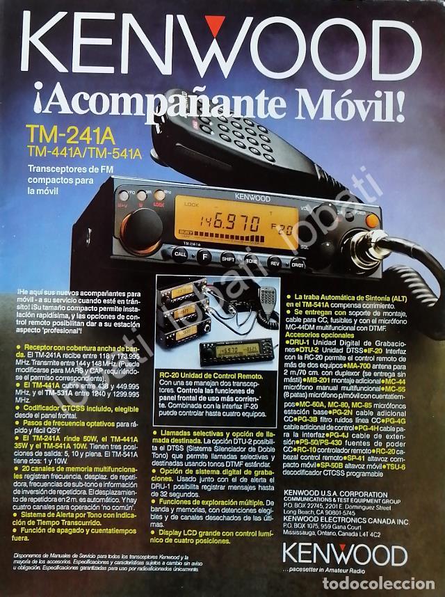 Colecionismo de cartazes: CARTEL ANTIGUO ORIGINAL DE DE RADIOS CB KENWOOD 1980s /307