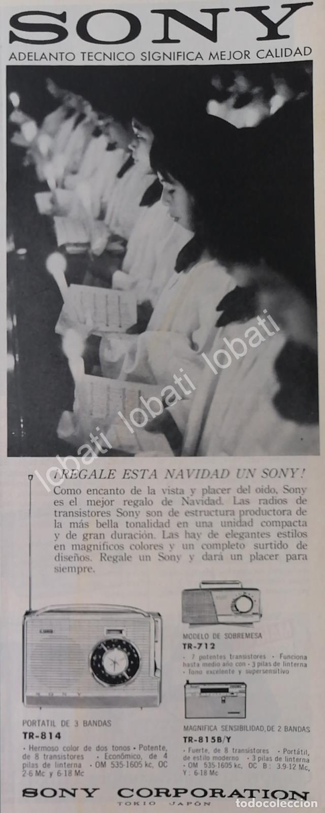 Colecionismo de cartazes: CARTEL ANTIGUO ORIGINAL DE RADIOS SONY SERIE TR 1960 /369