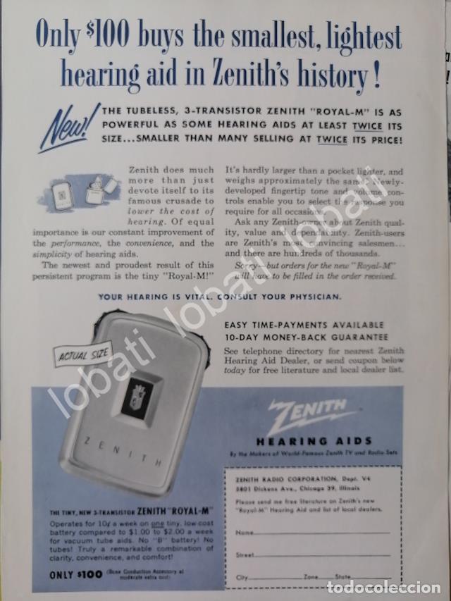 Poster collecting: CARTEL ANTIGUO ORIGINAL DE RADIOS DE BOLSILLO ZENITH ROYAL-M 1950s /380