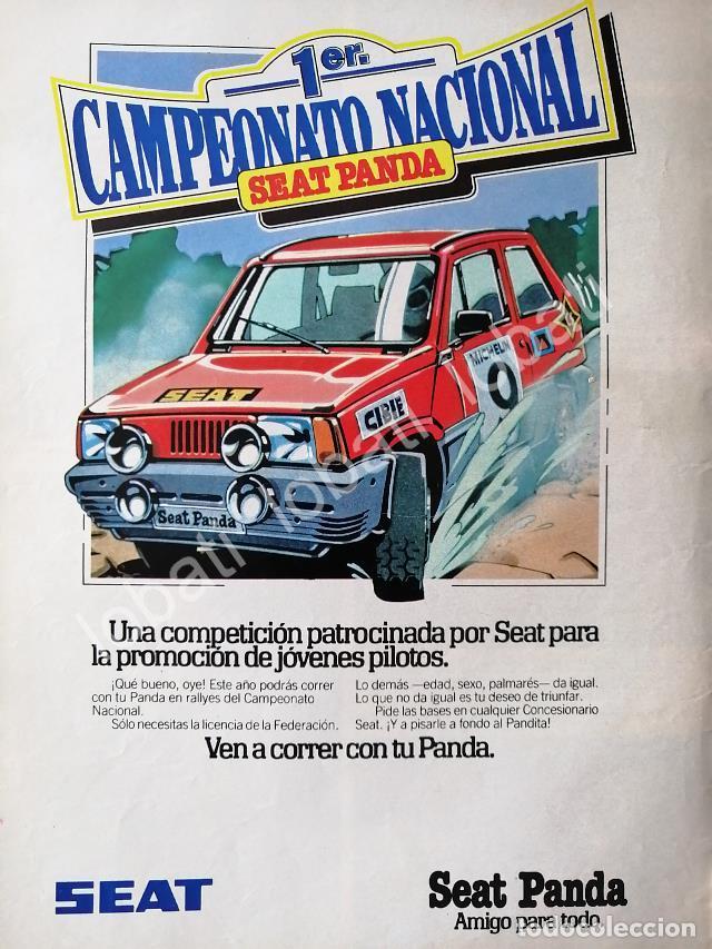 Poster collecting: CARTEL ANTIGUO ORIGINAL DE AUTOS. 1ER CAMPEONATO NACIONAL SEAT PANDA 1981/ 841 RARO