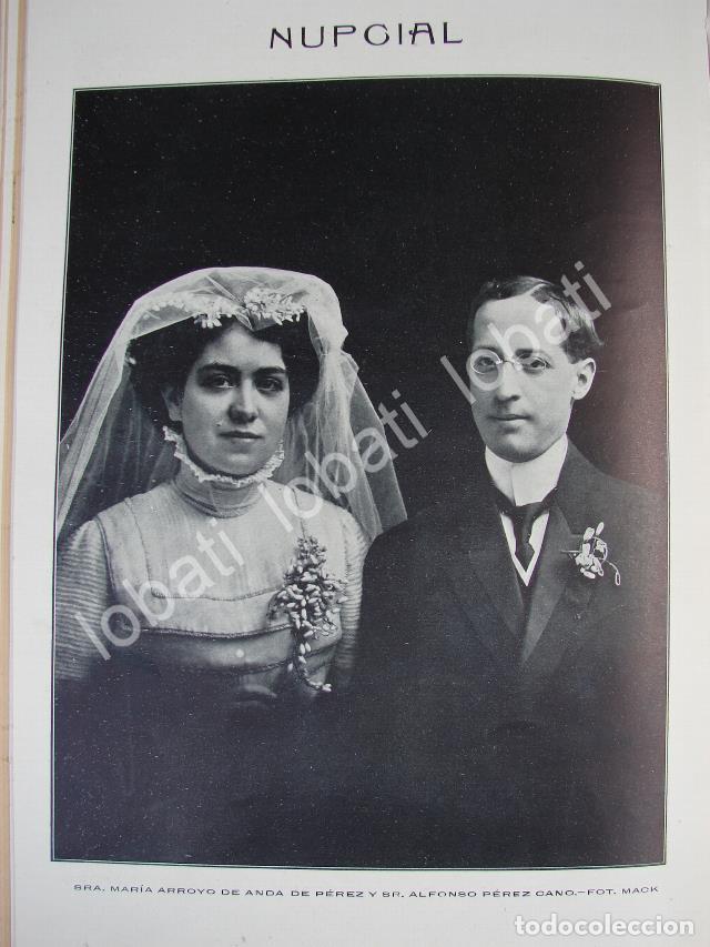 Poster collecting: CARTEL ANTIGUO ORIGINAL DE BODA. PEREZ ARROYO 1910 ( MARIA ARROYO DE ANDA ) /ASM