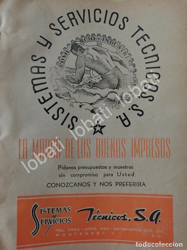 Poster collecting: CARTEL ANTIGUO ORIGINAL DE SISTEMAS Y SERVICIOS TECNICOS S.A 1952 /726 MONTERREY