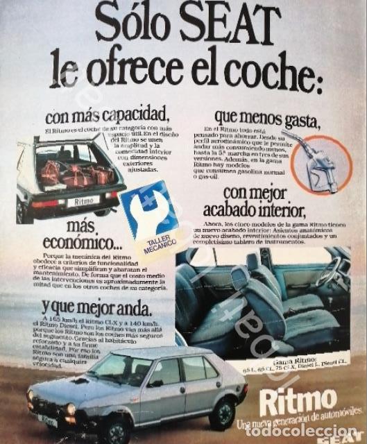 Poster collecting: CARTEL ANTIGUO ORIGINAL DE AUTOS SEAT RITMO CLX 1981 / 847