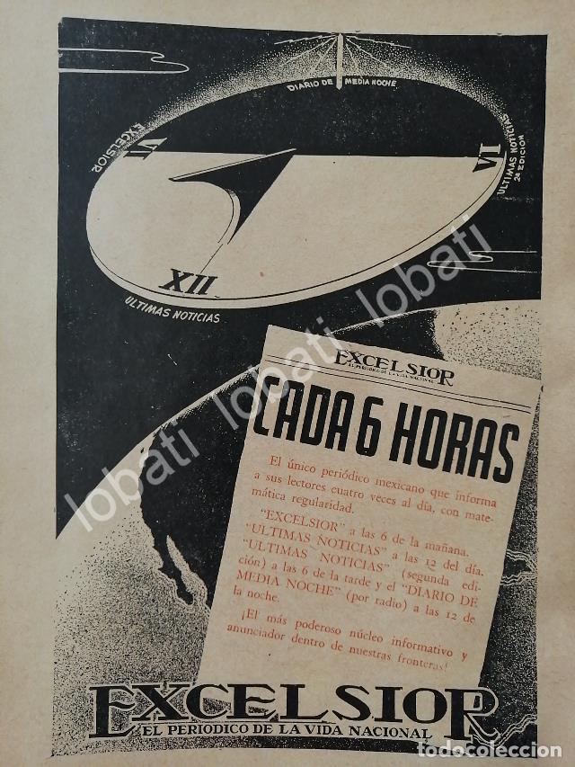 Poster collecting: CARTEL ANTIGUO ORIGINAL DE PUBLICIDAD DEL DIARIO EXCELSIOR 1946 /74