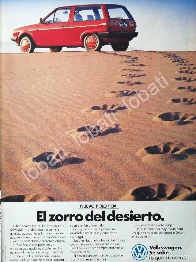 Poster collecting: CARTEL ANTIGUO ORIGINAL DE AUTOS VW VOLKSWAGEN POLO FOX 1987 /908