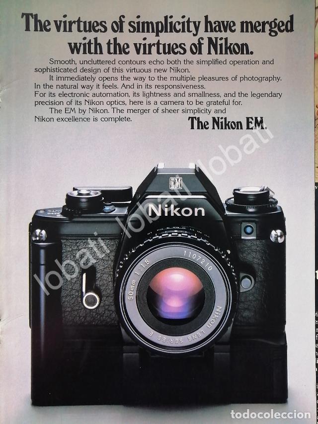 Poster collecting: CARTEL ANTIGUO ORIGINAL DE CAMARAS FOTOGRAFICAS NIKON EM 1979 /434