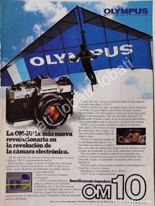 Poster collecting: CARTEL ANTIGUO ORIGINAL DE CAMARAS FOTOGRAFICAS OLIMPUS OM10 1970s /438