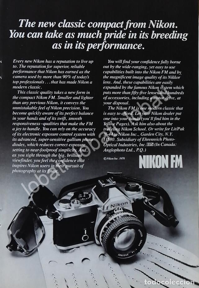 Poster collecting: CARTEL ANTIGUO ORIGINAL DE CAMARAS NIKON FM 1970s /448