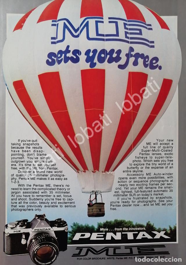 Poster collecting: CARTEL ANTIGUO ORIGINAL DE CAMARAS PENTAX ME 1970s /452