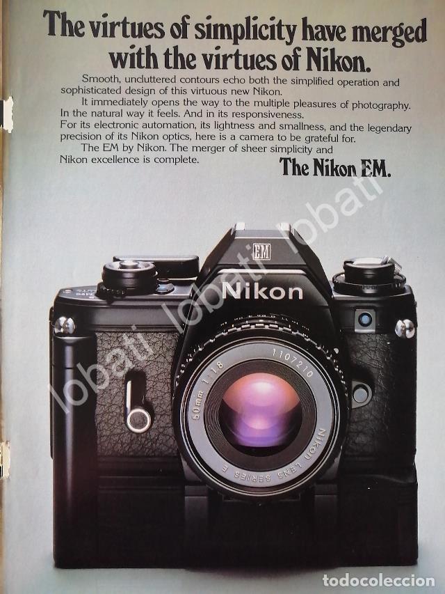 Poster collecting: CARTEL ANTIGUO ORIGINAL DE CAMARAS NIKON EM 1976 /486