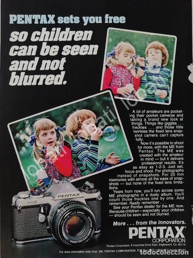 Poster collecting: CARTEL ANTIGUO ORIGINAL DE CAMARAS FOTOGRAFICAS PENTAX ME 1970s /489
