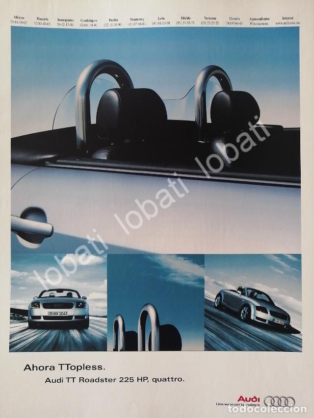 Poster collecting: CARTEL ANTIGUO ORIGINAL DE AUTOS AUDI TT ROADSTER 1999 /961