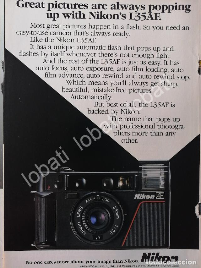 Poster collecting: CARTEL ANTIGUO ORIGINAL DE CAMARAS FOTOGRAFICAS NIKON L35AF 1980s /503