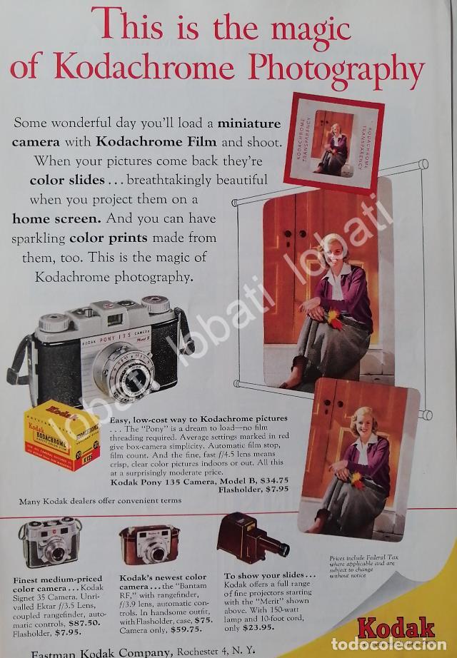 Poster collecting: CARTEL ANTIGUO ORIGINAL DE CAMARAS FOTOGRAFICAS KODAK PONY 135 1950s /506