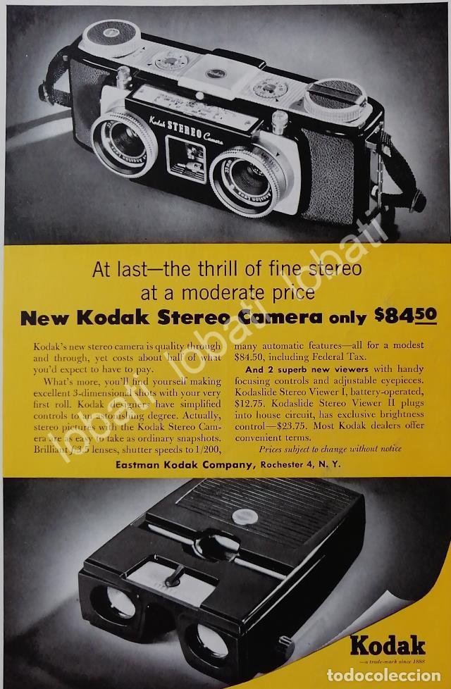 Poster collecting: CARTEL ANTIGUO ORIGINAL DE CAMARAS FOTOGRAFICAS KODAK STEREO & VIWER 1950s /504